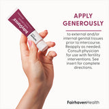 Fairhaven Health BabyDance Fertility Lubricant suggested use.
