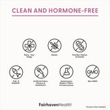 Several Fairhaven Health products are free from dairy, egg, soy, gluten, tree nut, peanut, sesame, fish, shellfish, and is non-gmo.