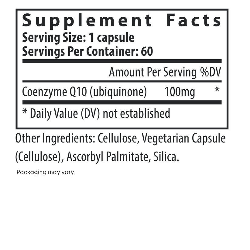 Fairhaven Health CoQ10 supplement facts.
