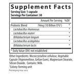 Fairhaven Health IsoFresh Vaginal Probiotic supplement facts.
