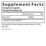 Fairhaven Health Myo-Inositol supplement 240 ct supplement facts.
