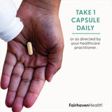 Fairhaven Health Women's Multivitamin Essentials suggested use: take one capsule daily or as directed by your healthcare practitioner.