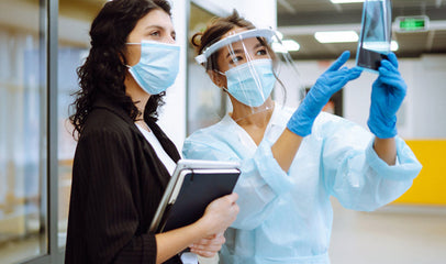 doctor discussing HSG xray
