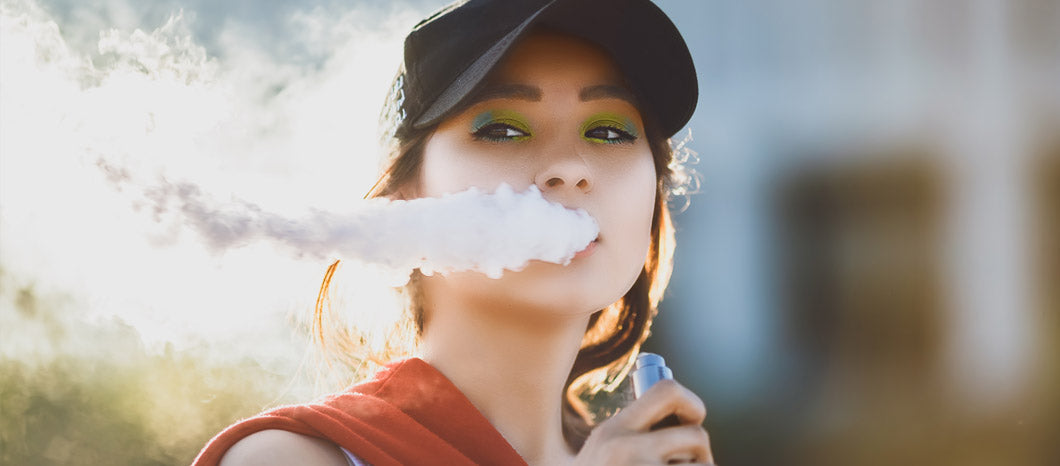 woman vaping