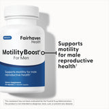 MotilityBoost For Men by Fairhaven Health supports motility for male reproductive health.*