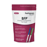 Fairhaven Health BFP ovulation and pregnancy test strips bundle.