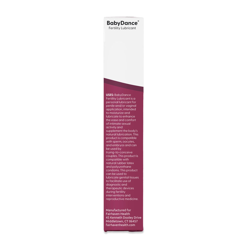 Fairhaven Health BabyDance Fertility Lubricant outer packaging.