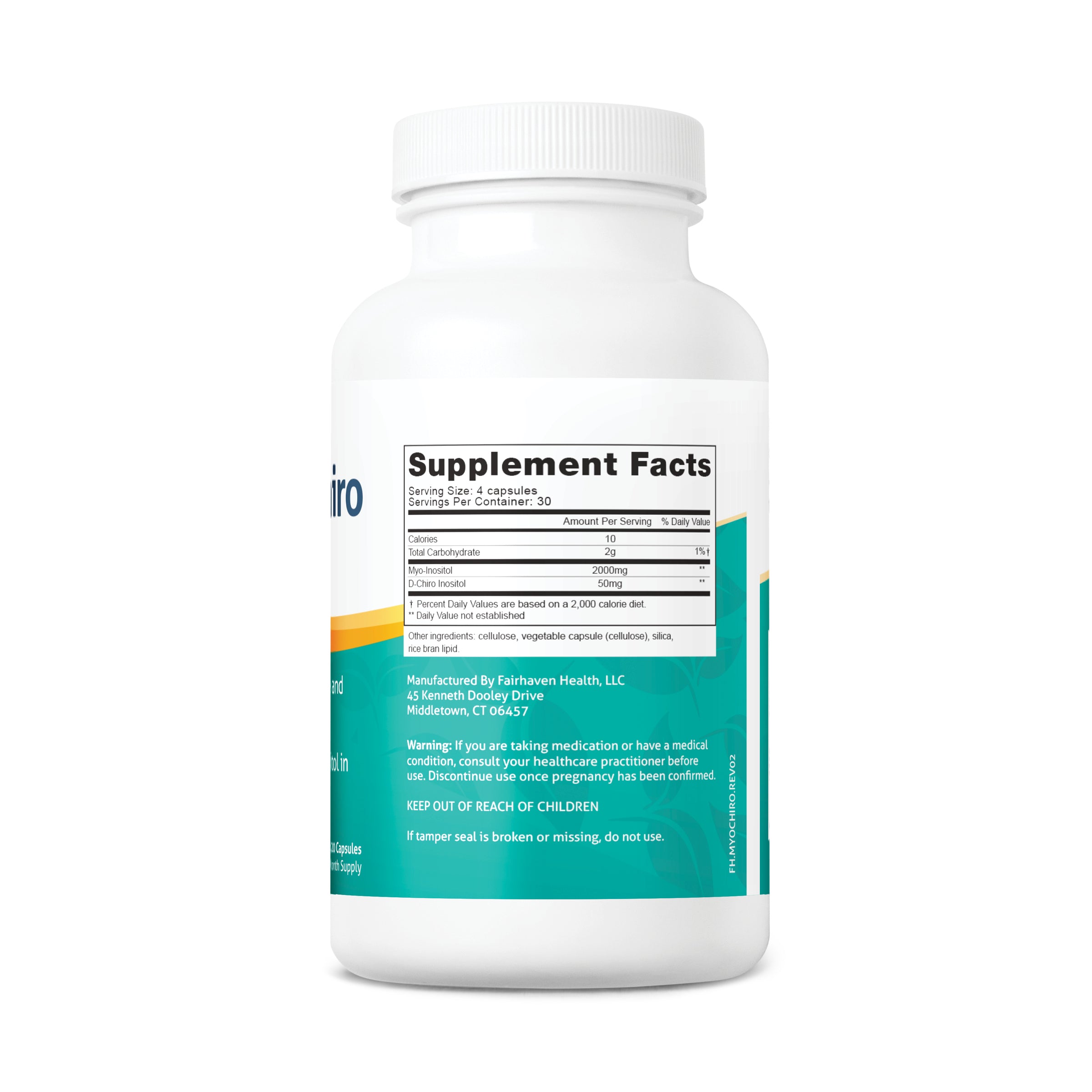 Farihaven Health Myo + D-Chiro Inositol Supplement Facts