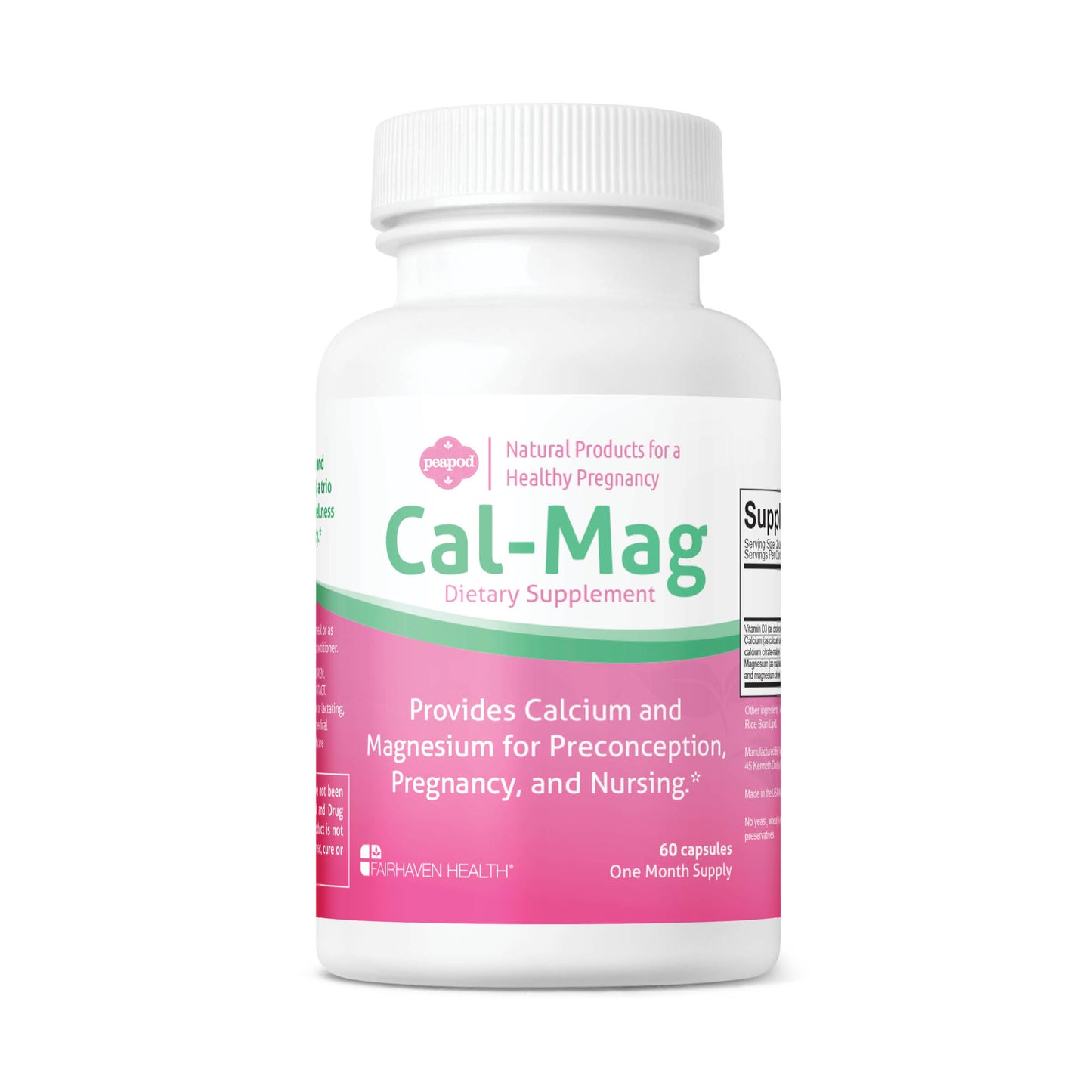 Fairhaven Health PeaPod Cal-Mag Supplement Bottle Image