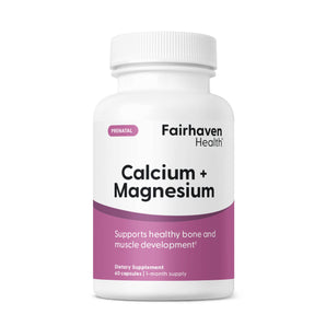 Fairhaven Health Calcium + Magnesium prenatal supplement.