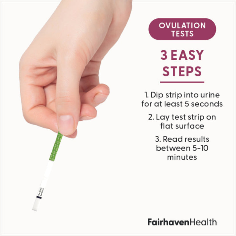 Ovulation test strip instructions.
