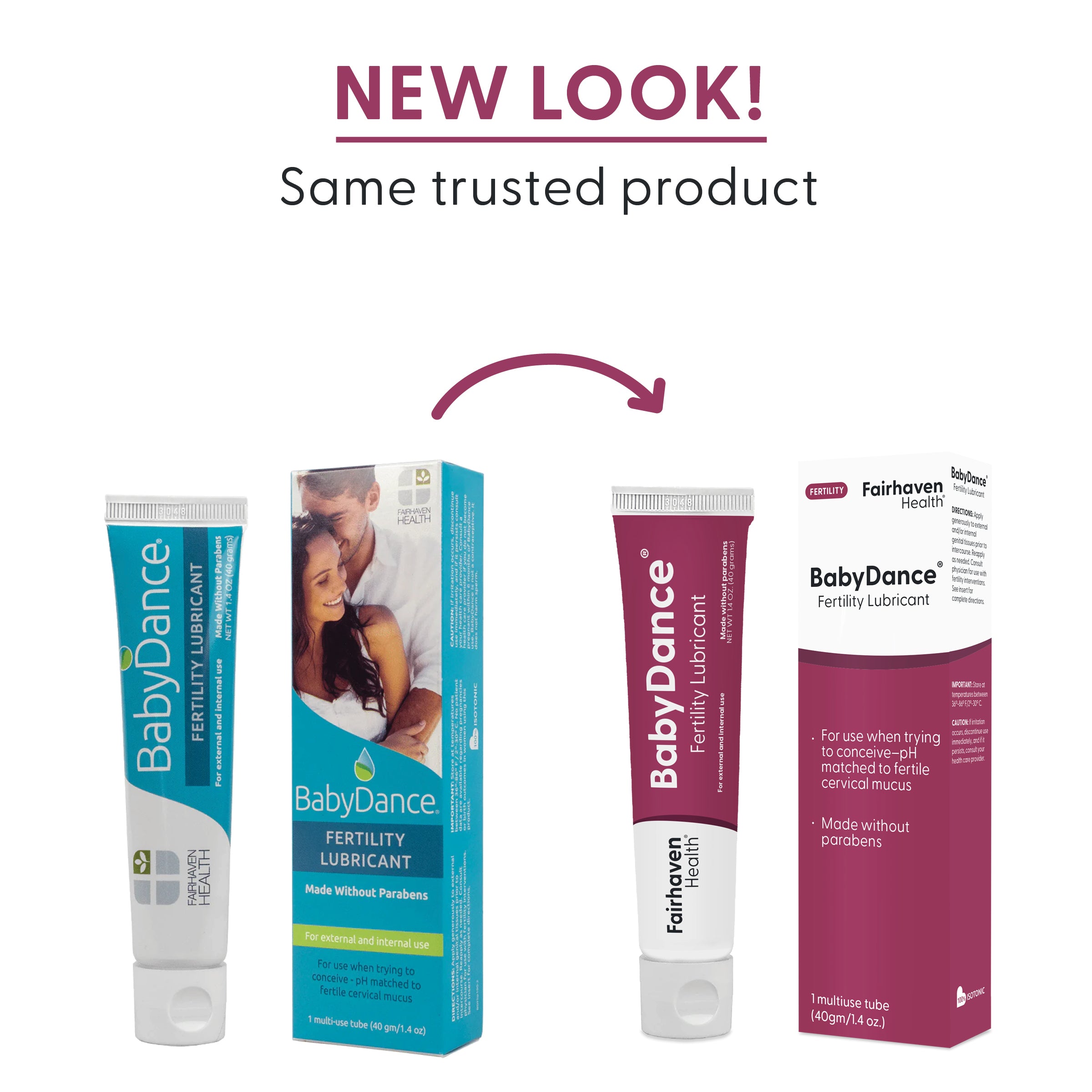 Sperm-Friendly Lubricant - BabyDance Flip Top Tube for Nightstand Fairhaven Health Sperm-Friendly Lubricant - BabyDance Flip Top Tube for Nightstand Fairhaven Health