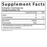 Myo + D-Chiro Inositol Powder supplement facts.