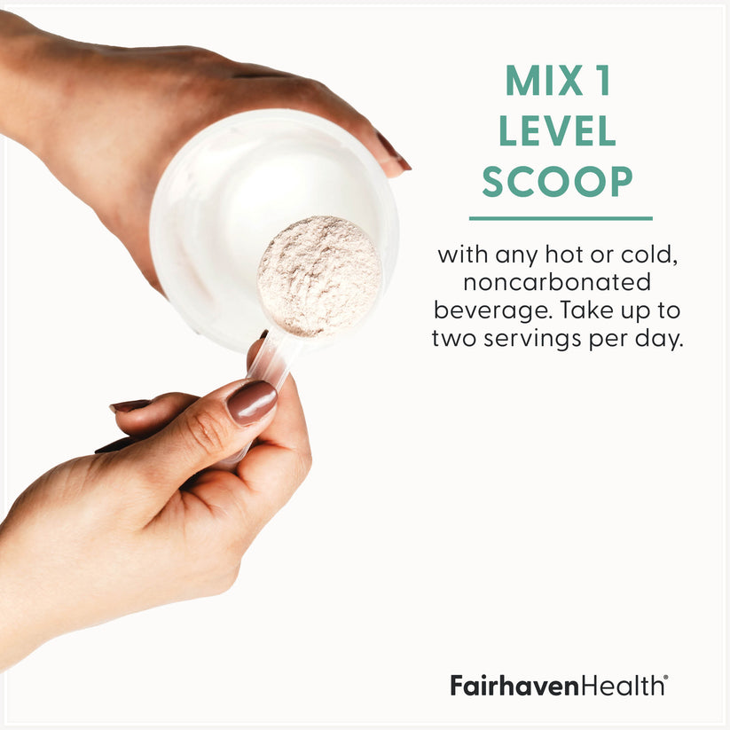 Myo + D-Chiro Inositol Powder suggested use: mix one level scoop with any hot or cold, noncarbonated beverage. Take up to two servings per day or as directed by your healthcare practitioner.