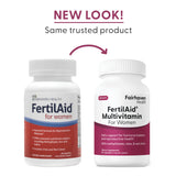 Fairhaven Health FertilAid® Multivitamin For Women, new look, same trusted product.
