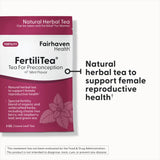 Fairhaven Health FertiliTea for preconception is a natural herbal tea to support female reproductive health.*
