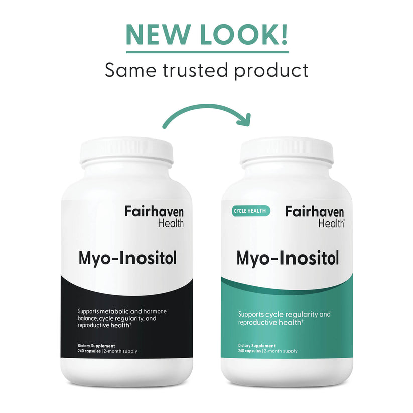 Fairhaven Health Myo-Inositol supplement 240 ct new look, same trusted product.