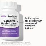 Fairhaven Health Postnatal Multivitamin provides daily support for postpartum moms and newborn babies.*