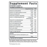 Fairhaven Health Prenatal Multivitamin Essentials with DHA supplement facts.