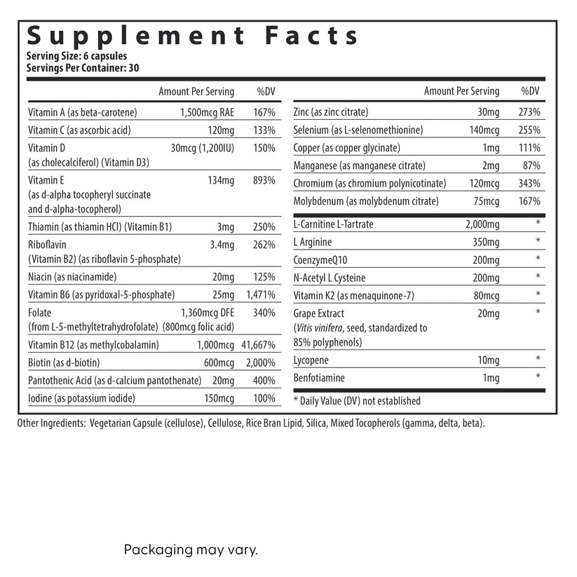 Fairhaven Health FH PRO Fertility Multivitamin for Men supplement facts.