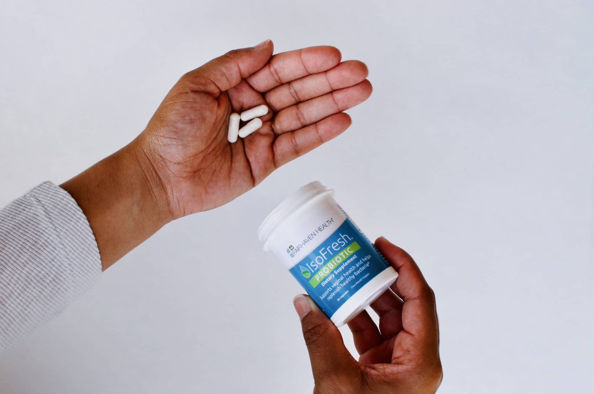 IsoFresh Probiotics Capsules Size Comparison