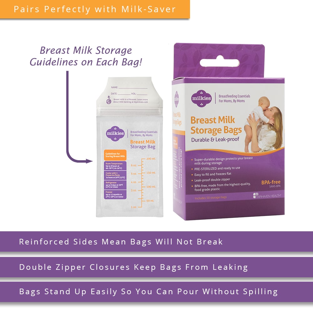 Milk-Saver - Breast Milk Storage Bags, a Perfect Pair