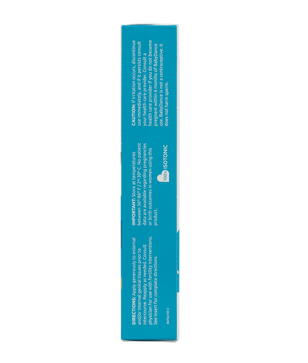 BabyDance Fertility Lubricant Back Directions