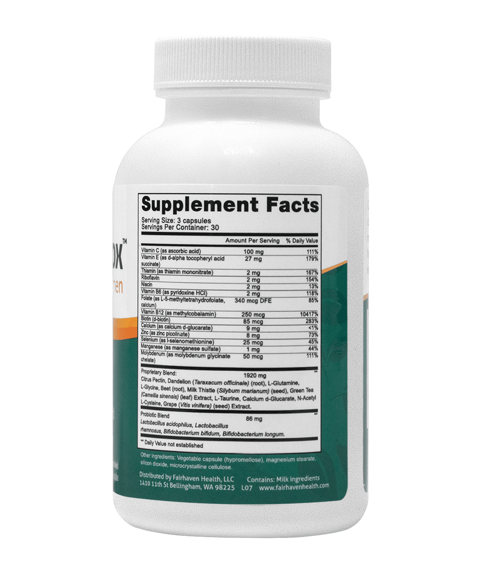 FertileDetox - Supplement Facts Label